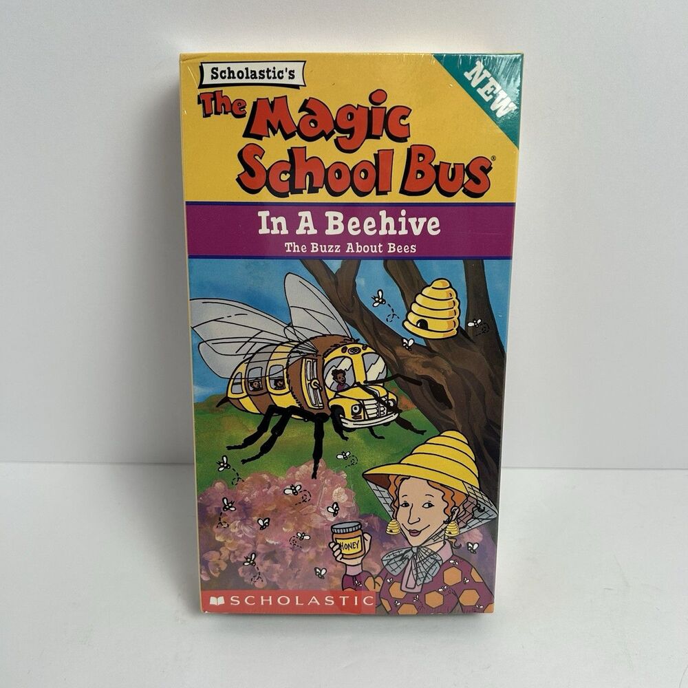 The Magic School Bus In A Beehive VHS Tape Movie Cartoon Show Sealed Rare Read